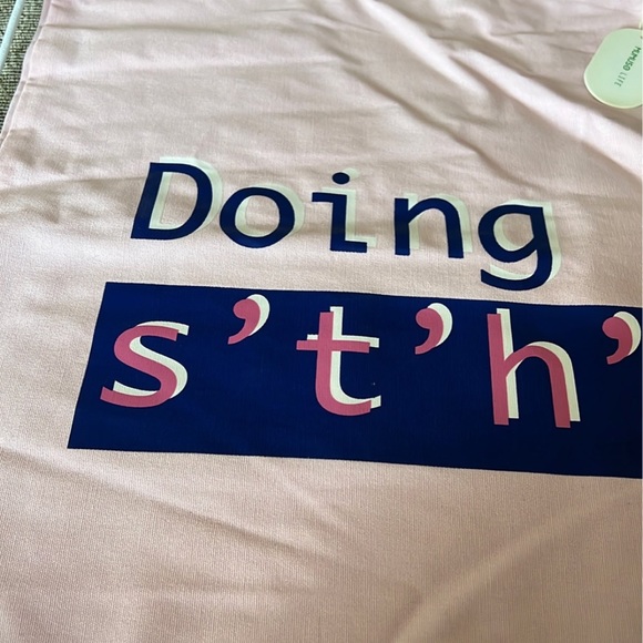 Mumuso Letters Patterned Drawstring Backpack - Picture 2 of 5